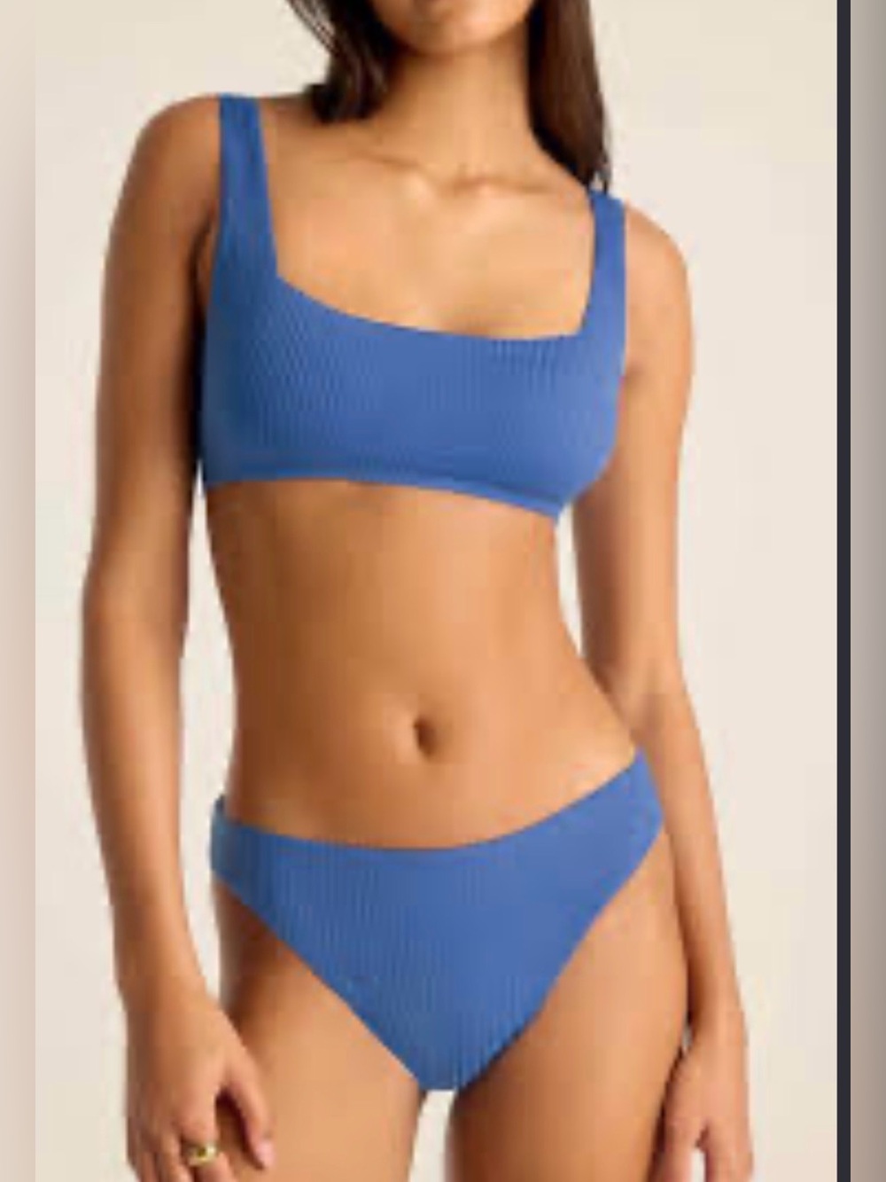 Vitamin A Mika  ribbed Bikini  set size M blue